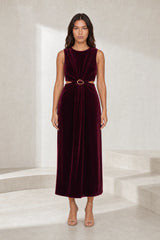 Robe velours sans manches