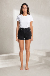 Short en jean bleu taille haute | Lounelle Paris