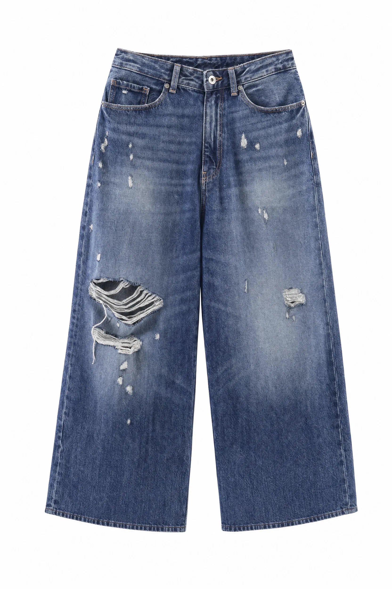 Short en jean large bleu délavé | Lounelle Paris