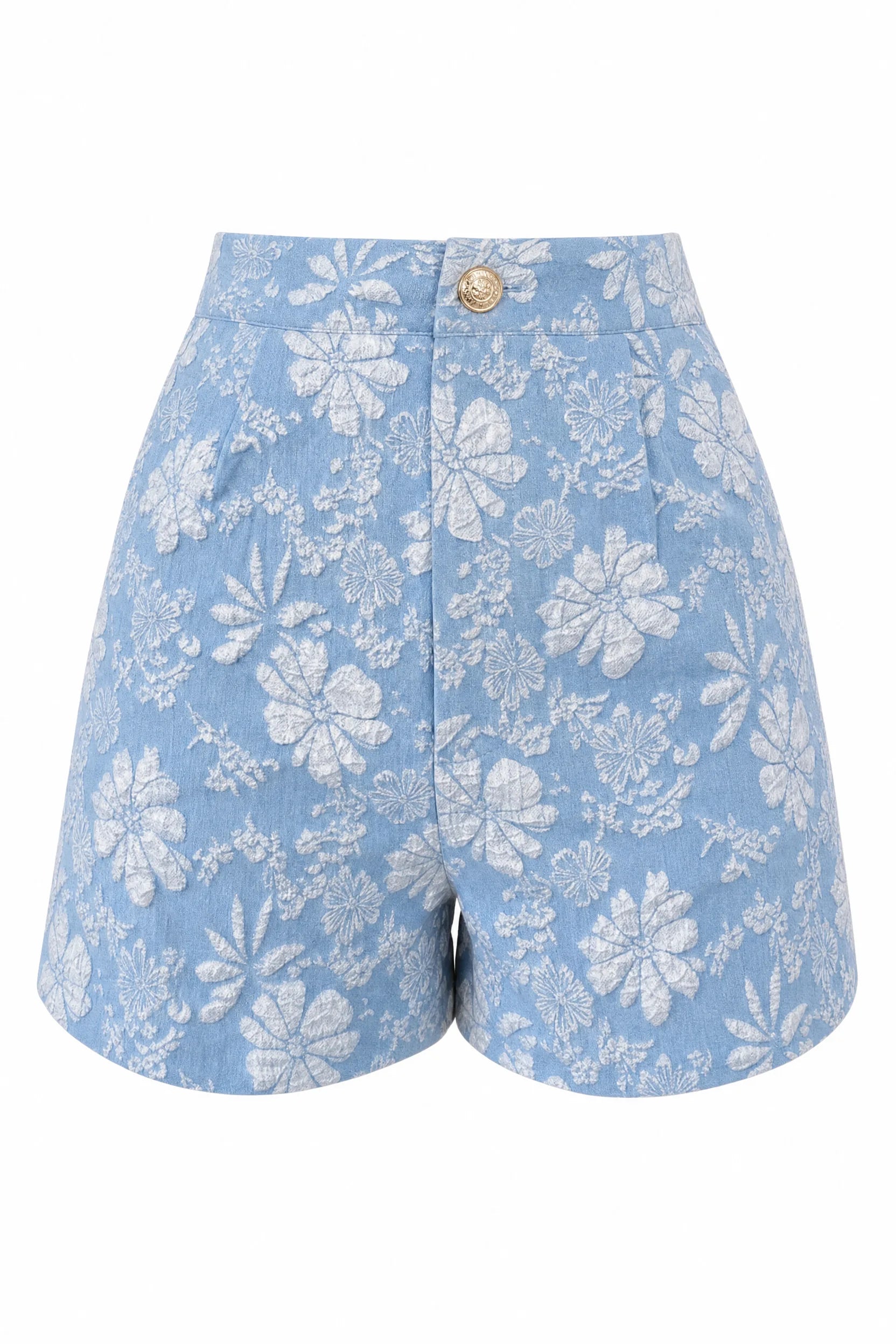 Short jacquard floral taille haute | Lounelle Paris