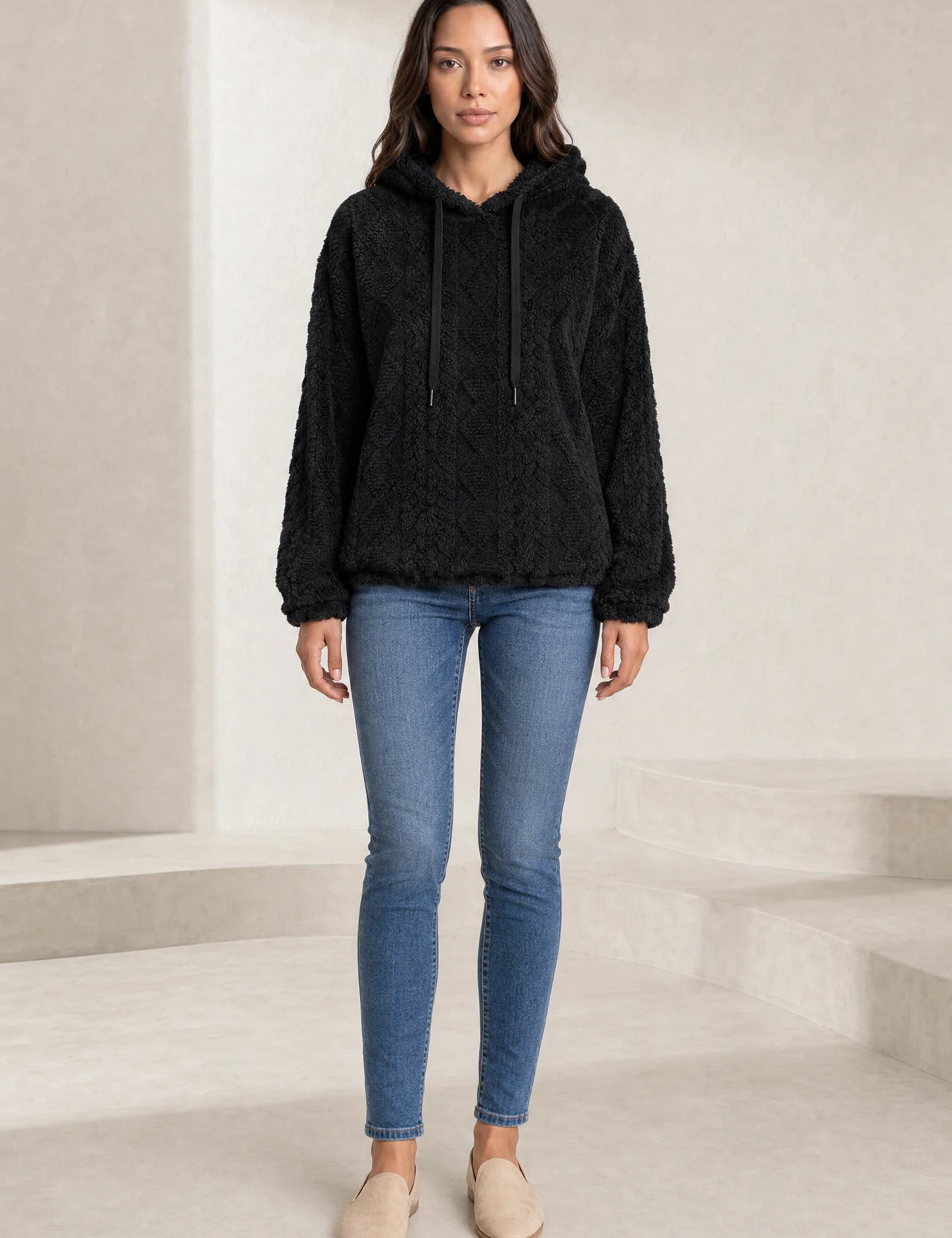 Sweat à capuche ample pelucheux | Lounelle Paris