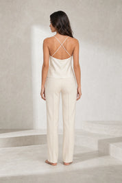 Top écru drapé dos nu | Lounelle Paris