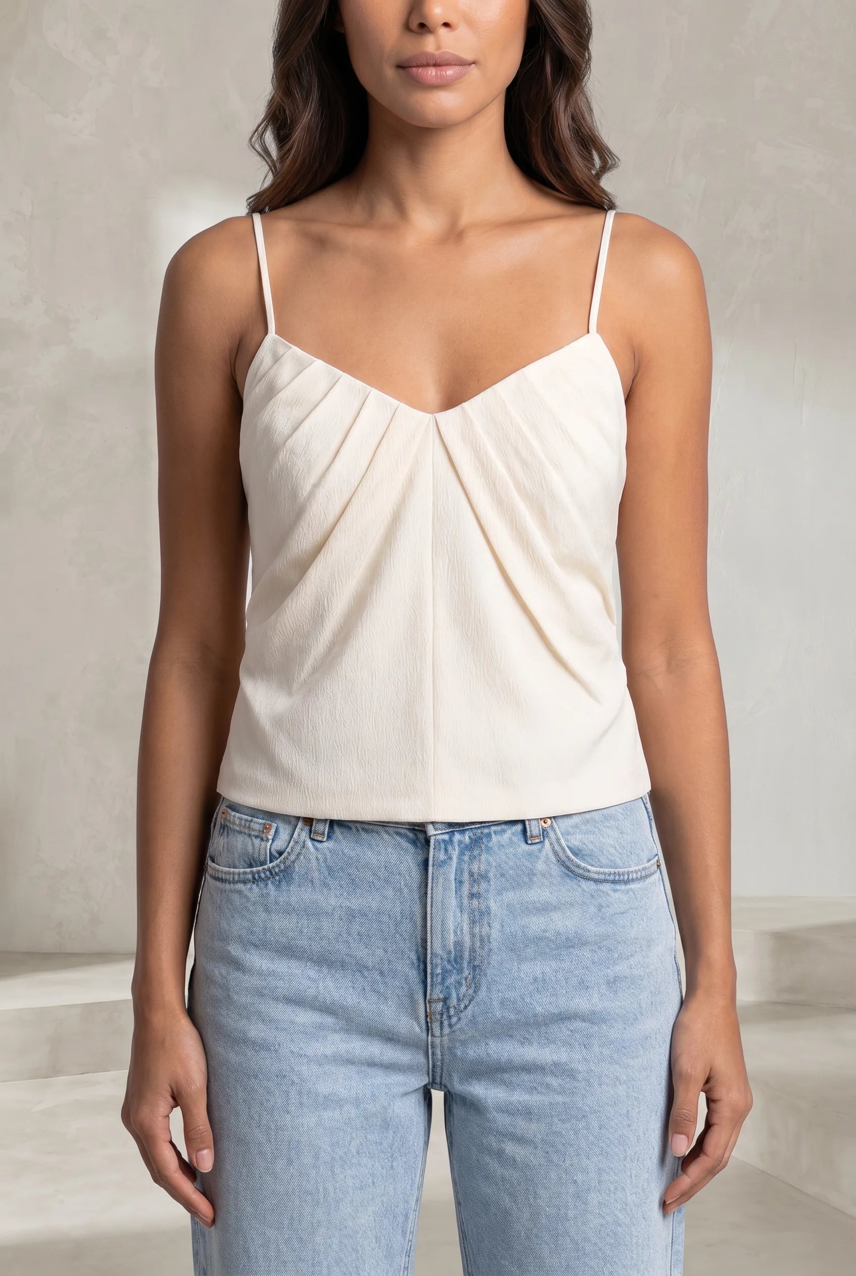 Top écru drapé dos nu | Lounelle Paris