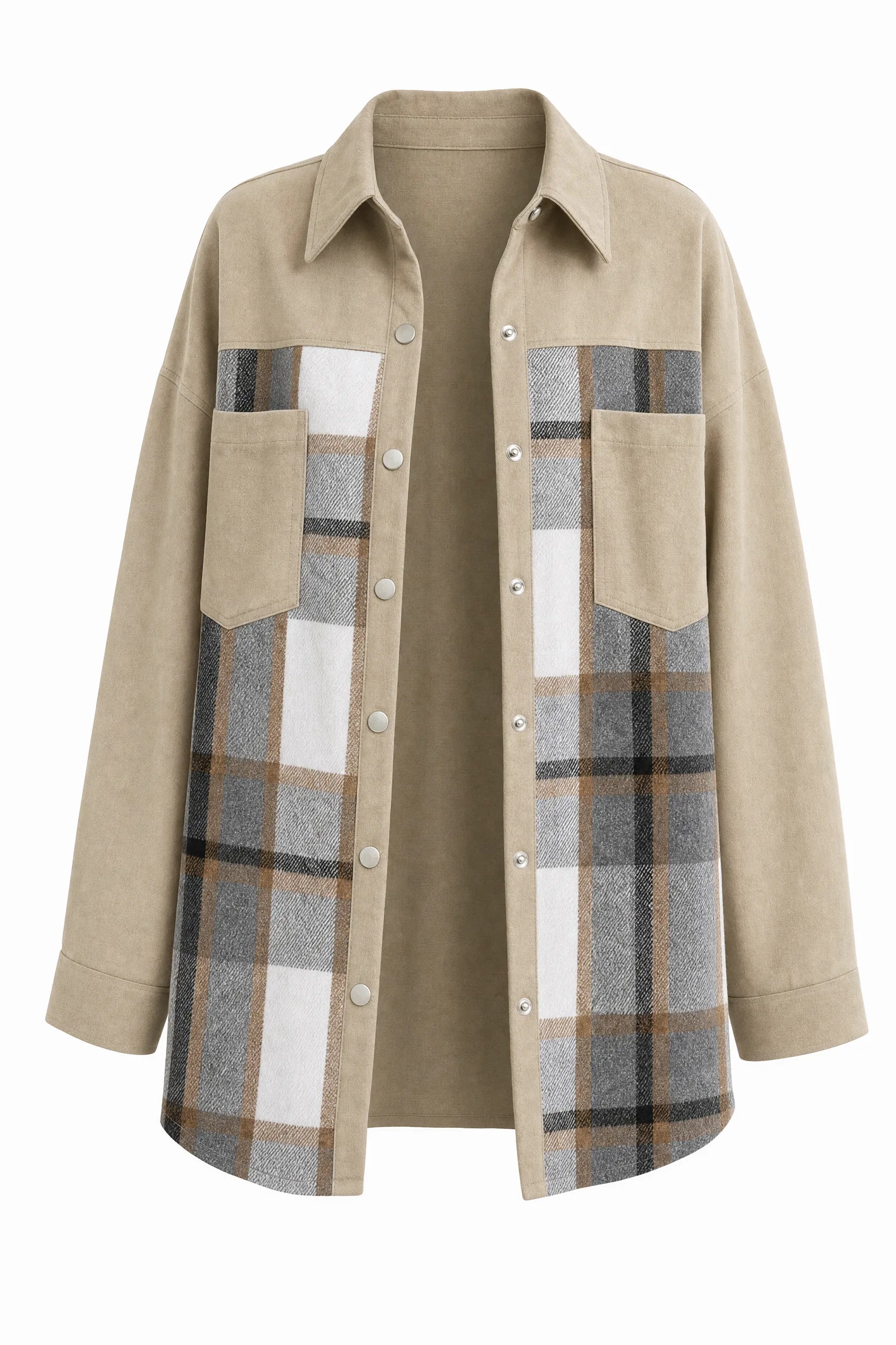 Veste chemise ample à carreaux à carreaux | Lounelle Paris