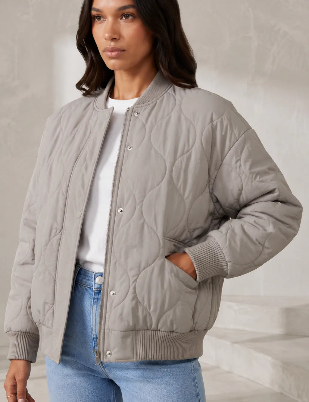 Veste matelassée ample col montant | Lounelle Paris