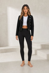 Veste motarde suéde zip asymétrique